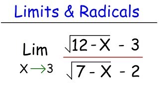 How To Evaluate Limits of Radical Functions  Calculus [upl. by Gillman465]