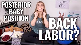 Back Labor  Posterior Position  All About OP Babies  Sarah Lavonne [upl. by Htiffirg82]