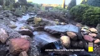 Waterval aanleggen in tuin  Jansen Hoveniers [upl. by Mcclenon]