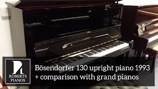 Bösendorfer 130 upright piano 1993  comparison with grand pianos [upl. by Limak984]