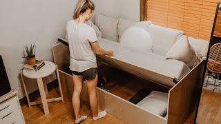 DIY Sofa Bed with Storage [upl. by Derrej]