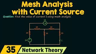 Mesh Analysis with Current Source [upl. by Scheider408]