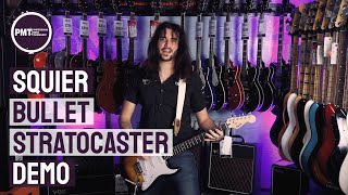 Squier Bullet Stratocaster Demo amp Review  A Cheap Electric Guitar That Sounds Great [upl. by Keram]