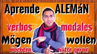 Aprende los verbos modales en aleman  mögen wollen möchten hätte gerne [upl. by Anawek]