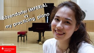 Concert grand piano vs practicing piano [upl. by Zink]