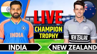 India vs New Zealand Match 12  Live Cricket Match Today  IND vs NZ  Champions Trophy Last 40 Ov [upl. by Presber]