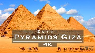 Pyramids  Giza Egypt 🇪🇬 by drone 4K [upl. by Aiem]