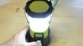 LE Lighting Ever Rechargeable LED Camping Lantern Review [upl. by Omixam336]