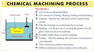 Chemical machining [upl. by Skolnik381]