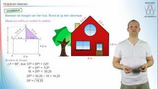 Pythagoras  Hulplijnen tekenenhoogtelijnmethode  WiskundeAcademie [upl. by Orvan]