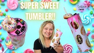 Sublimation AND Epoxy Tumbler  Super Sweet Tumbler Tutorial [upl. by Rehportsirhc]