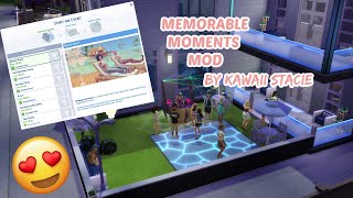 Memorable Moments Mod Review by Kawaii Stacie  The Sims 4 [upl. by Aeduj]