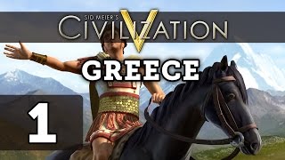 Civilization 5 Deity Lets Play Greece  Part 1 [upl. by Lamdin]