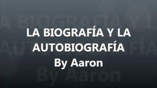 Biografía y autobiografía [upl. by Adiaroz]