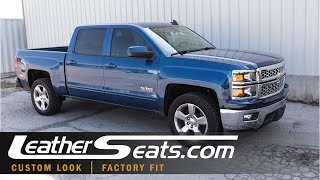 2015 Chevy Silverado Custom Interior Replacement Leather Seats  LeatherSeatscom [upl. by Aohk456]