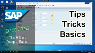 SAP GUI Scripting Tricks Tips and Basics [upl. by Alyak]