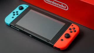 Nintendo Switch with Neon Blue amp Red JoyCon Detailed Unboxing [upl. by Atiz]