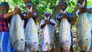 BONELESS FISH PEPPER FRY  Giant Trevally Fish Cutting amp Cooking  Easy and Simple Fish Fry Recipe [upl. by Niko361]