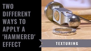 Different Ways To Apply A Hammered Finish To A Silver Ring [upl. by Yann226]