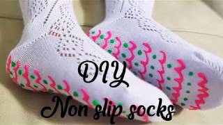 DIY NON SLIP SOCKS Grippy Socks Anti Slip Grip Socks For Women  Men Fuzzy Gripper Socks [upl. by Agna643]