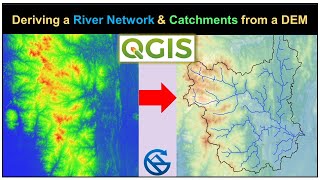 Deriving River Network amp Catchments from a DEM using QGIS [upl. by Ennayrb]