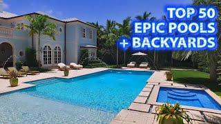 TOP 50 Most EPIC Pools  Backyards LUXURY TV [upl. by Welsh323]