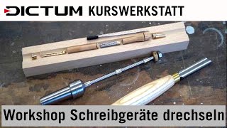 Schreibgeräte drechseln  Workshop mit Benjamin Bellm – Kursimpression [upl. by Nattirb]