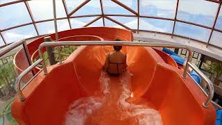 Viper WaterSlide at Nymphaea WaterPark Oradea Romania [upl. by Eberto]