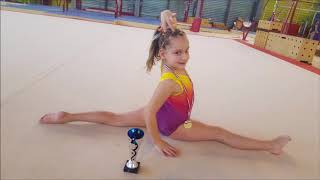 competition gymnastique poussine performance capucine 7 ans 2018 [upl. by Essirahc]