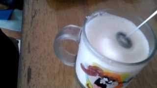 Aerolatte Review Frothing Cold Milk In Under 1 Minute [upl. by Rdnaskela]