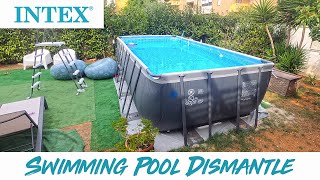 AboveGround Swimming Pool Dismantling and Storing  IntexBestway [upl. by Sekofski]