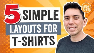 5 Simple Layouts for TShirt Design 🔥Create Shirts that Sell Tips to go from Beginner to Pro Fast [upl. by Hachmin]